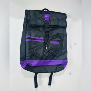 Elegant Black and Purple Men's Backpack